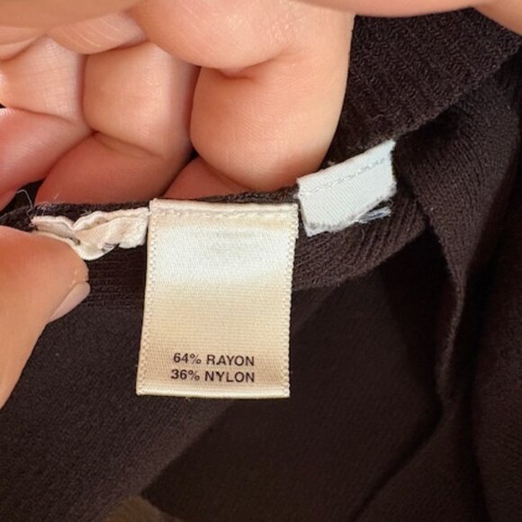 LOFT Black Wrap Sweater, Size XL - Picture 4 of 5